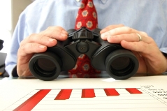 Man with binoculars